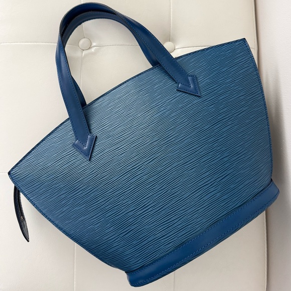 Louis Vuitton Elegant Epi Saint Jacques Blue Tote - Picture 4 of 14